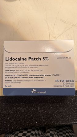 Lidocaine 5%  Patches 30count