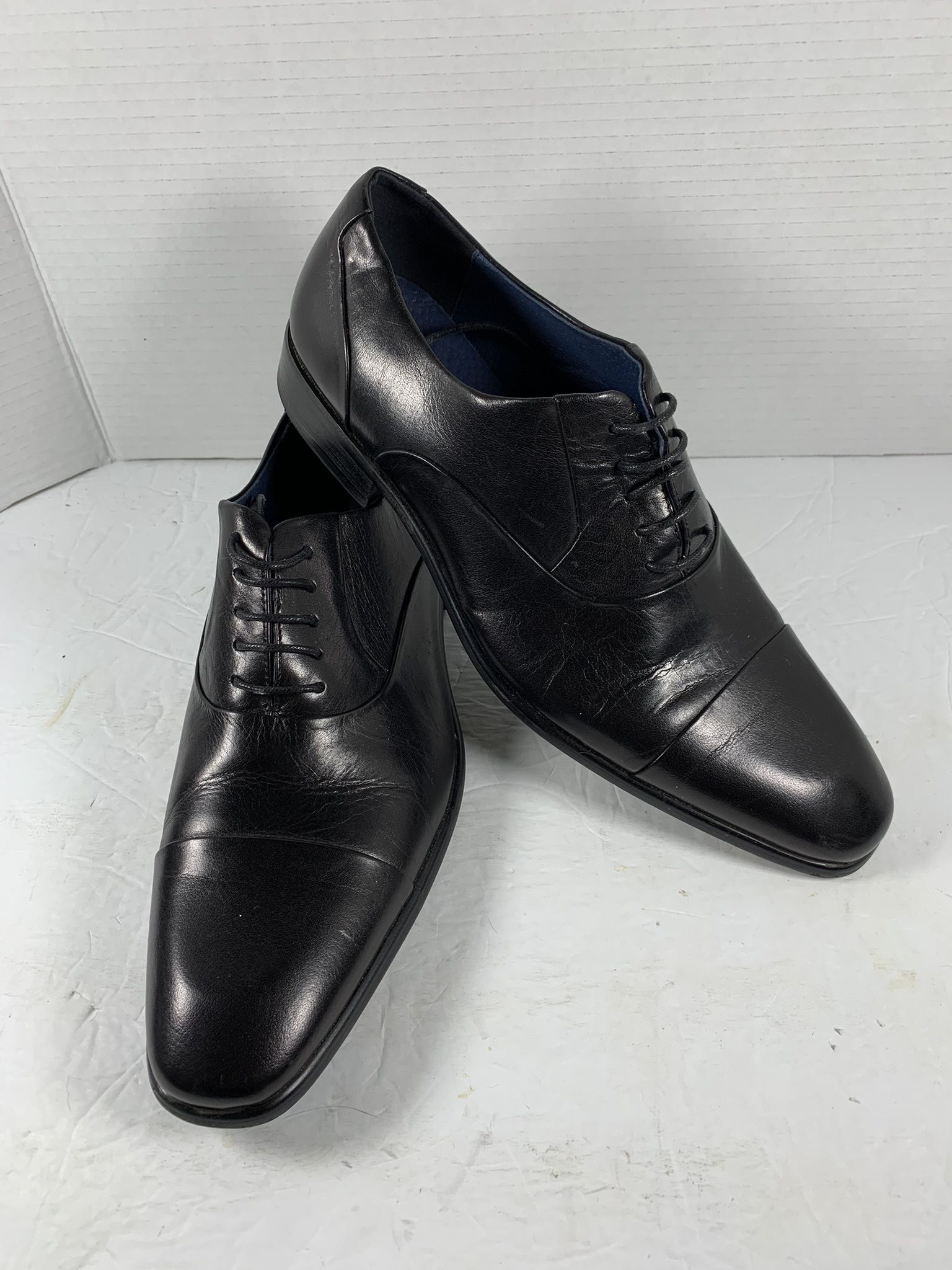 Steve Madden Mens10M Black Leather Oxford Shoes NEW