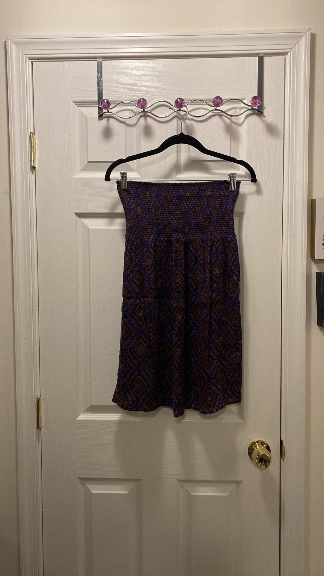 Purple Strapless Dress