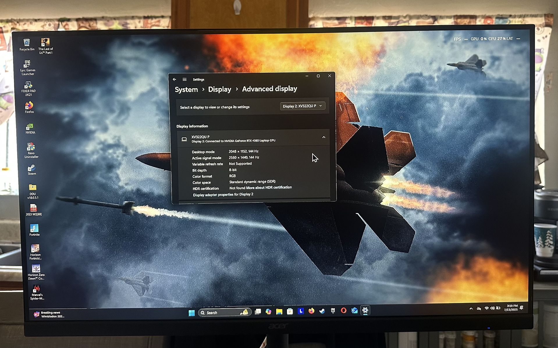 Used Acer Nitro 32 In Gaming Monitor O.b.o