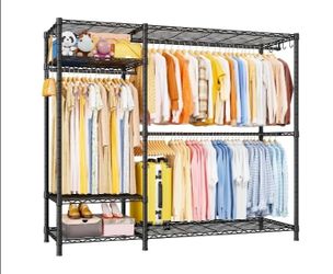 Brand new Heavy duty wire garment rack with shelves