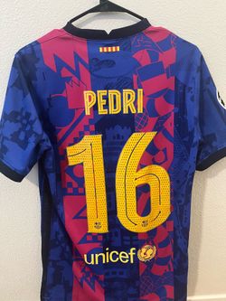 Pedri Authentic Jersey Player version UCL Patches