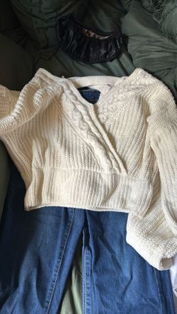 Crop top sweater long sleeve