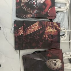 18 Paper Horror Party Favor Gift Bags Happy Halloween Trick or Treat Bags