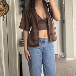 Abercrombie Silk Set Top