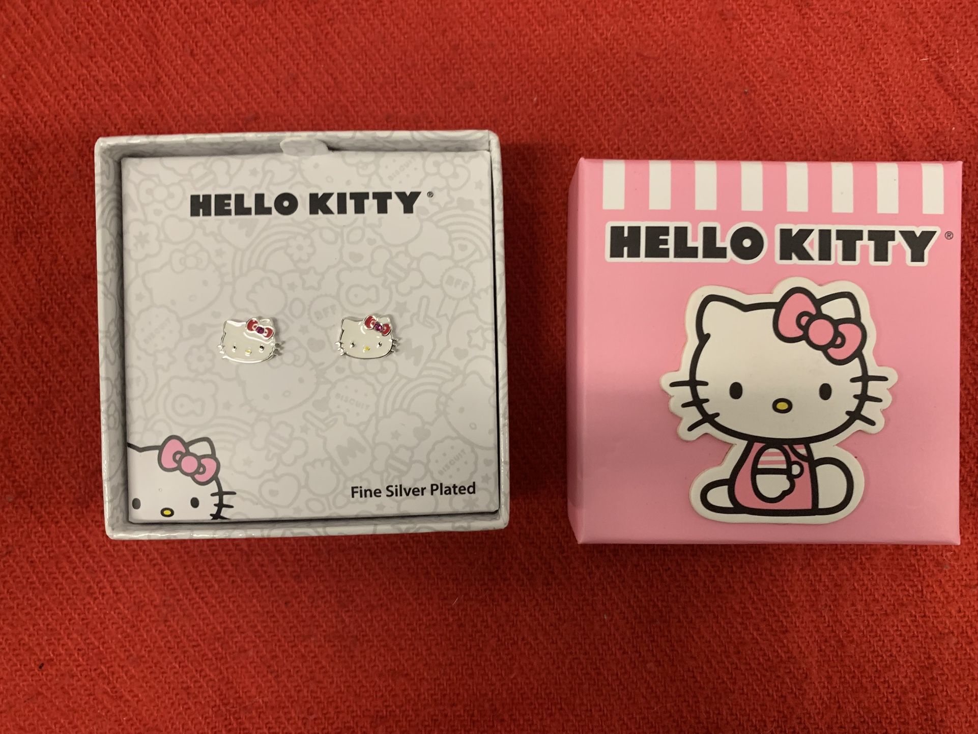 Hello Kitty Fine Silver Plated Earrings