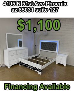 Queen Size Led Bedroom Set Brand New