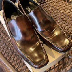 Keneth Cole Mens Brown Leather Shoes 