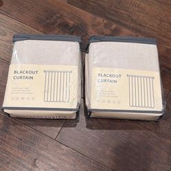 Blackout Curtains 2 Panels Per Package - Cream W50xL95
