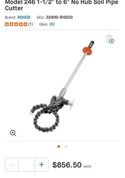 Rigid   plumbing, ratchet cutters pipe cast-iron