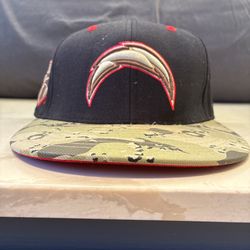 Chargers Fitted Camo Hat – Camo Bill / Red Stitch – Size 7 5/8