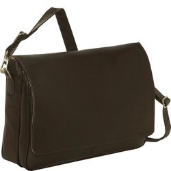 Chocolate Piel Leather Professional Laptop Messenger