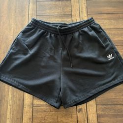 Adidas Womens Black Essentials French Terry Fleece Shorts 