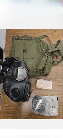 Vintage military gas masks