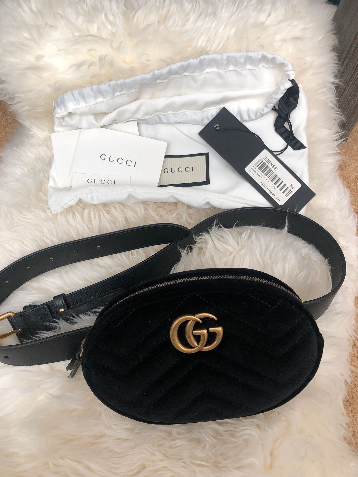 Gucci Marmont Velvet Belt Bag