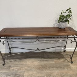 STELLAR Console - wood and dark silver wrought iron - delivery available