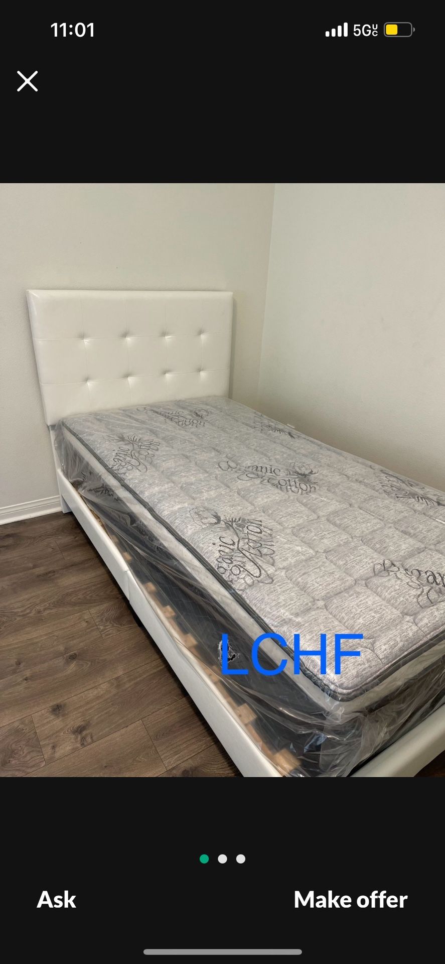 New Twin Bed Frame With Mattress 