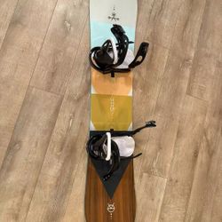 138 Burton Teen Snowboard With Binding And Thirtytwo Boot Size 4