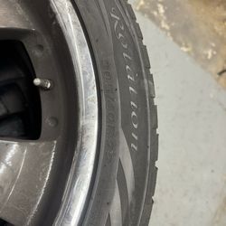 Tires and rims size on tire in photo