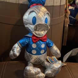 Disney DONALD DUCK Metallic 15” Plush Silver 85th Anniversary Edition NWT