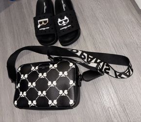 Karllagerfeld Womwens Crossbody And Sandals Size 6 1/2