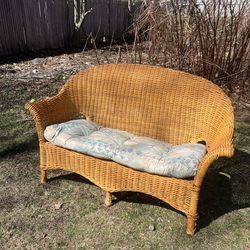 vintage wicker loveseat