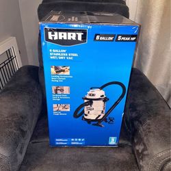 6 Gallon 5 Peak HP Stainless Steel Wet/Dry Vacuum

