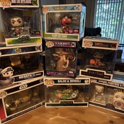 Oversized Funko Pops Lot Includes Signed Mowgli
