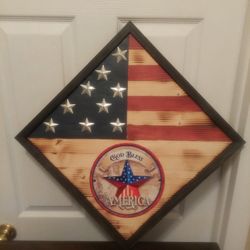 Handcrafted Rustic Diamond Shaped Flag