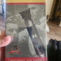 Professional Hair Clippers with Gradient Blue Color USB Charging Stainless Steel Blade Hair Trimmer.
