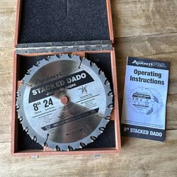 8in 24 tooth Stacked Dado Saw Blade Set