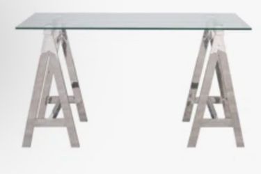 Saddle Glass Desk by Orren Ellis