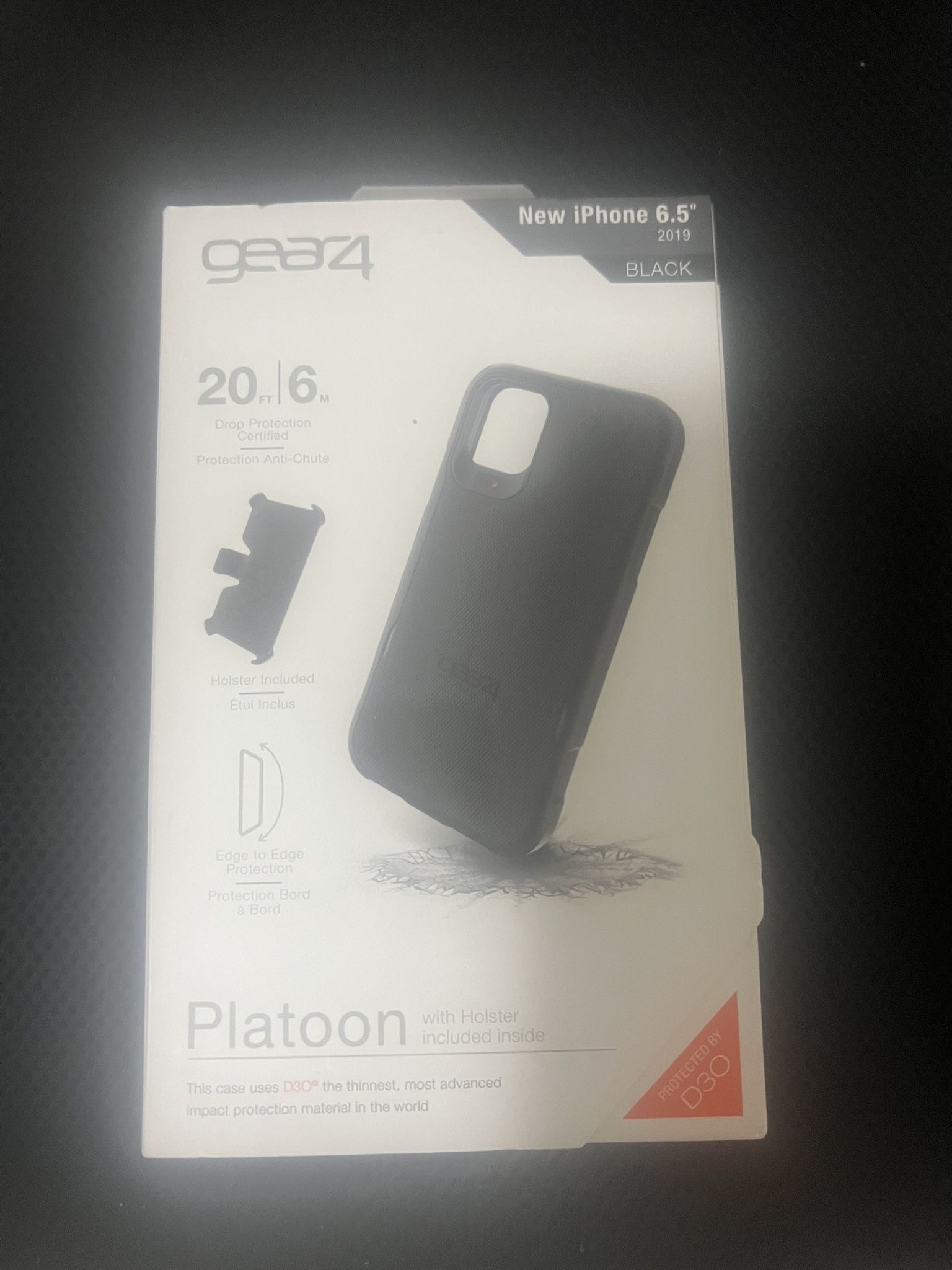 Gear4 Platoon D3O Protection Case for iPhone 11 / XR 6.1" - Black - SEALED