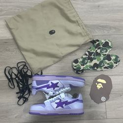Purple Bape Sk8Sta (Rep) SIZE 8