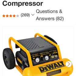 DeWalt Heavy Duty 225 PSI 4.5 Gallon Compressor 