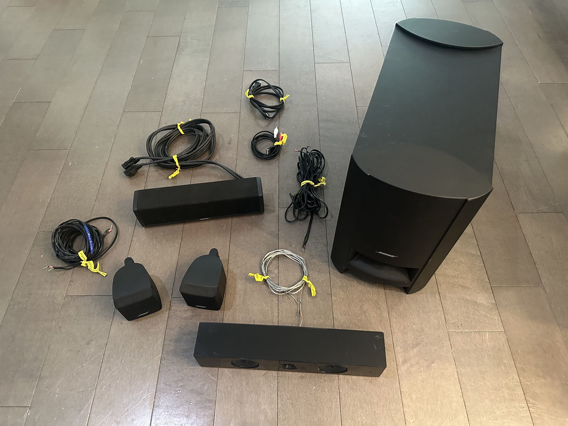 Bose Subwoofer, Center Speaker, 2x Satellites, Samsung Center Speaker & Additional Subwoofer