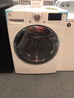 New scratch and dent kenmore front load washer. 1 year warranty