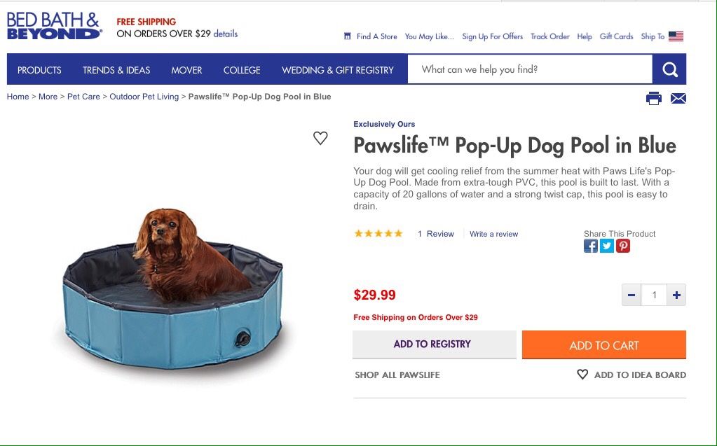 Pawslife pop up dog pool hot sale