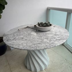 Marble Dining Table 48” $600