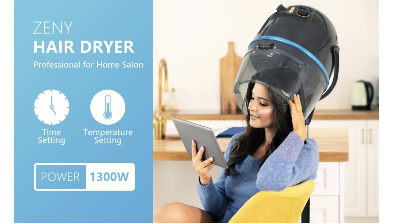 Professional Adjustable Hood Floor Stand Bonnet Hair Dryer, 1300