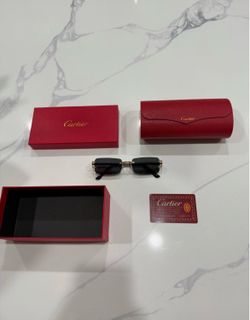 Cartier Rimless Sunglasses Brand New In Box Luxury Eyewear