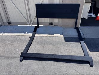 Black Suade Kingsize bed frame
