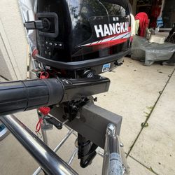 HANGKAI 6.0 HP Outboard Motor 2 Stroke Fishing Boat Engine Water Cooling.