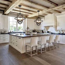 DINGLILIGHTING DLLT Pendant Light Metal, 5-Light Globe Pendant Lighting, Adjustable Hanging Ceiling Chandelier Light Flush Mount For Kitchen, D