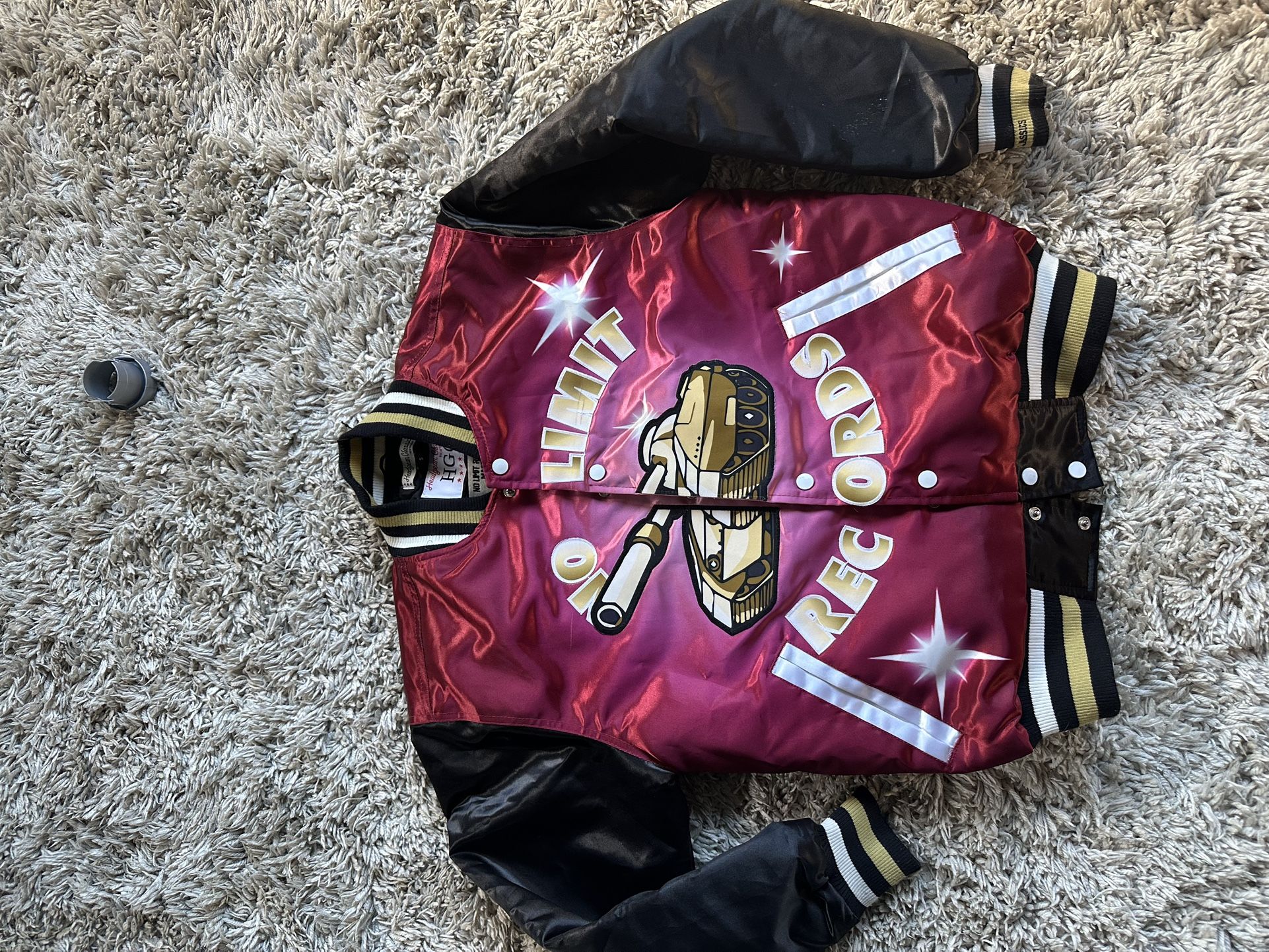 Headgear Classics No Limit Records Master P Burgundy Satin Jacket - Small RARE
