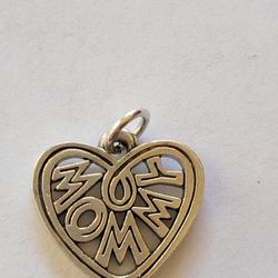 James Avery 925 S. Silver Mommy Heart Pendant Charm