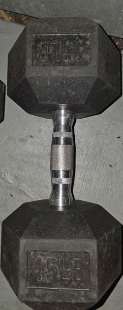 One 45 pound weight