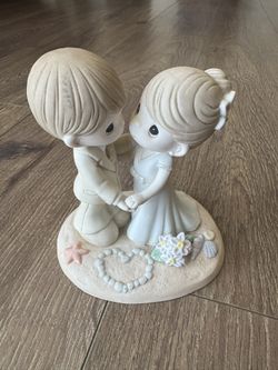 Precious Moments Our Love Is Deeper Than The Ocean (Beach Wedding Cake Topper)  