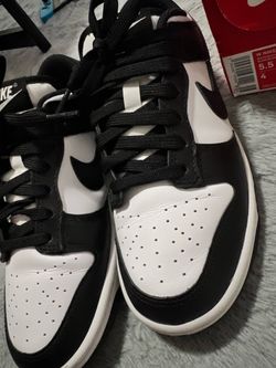 Nike Dunk Low White Black Women's Size 5.5