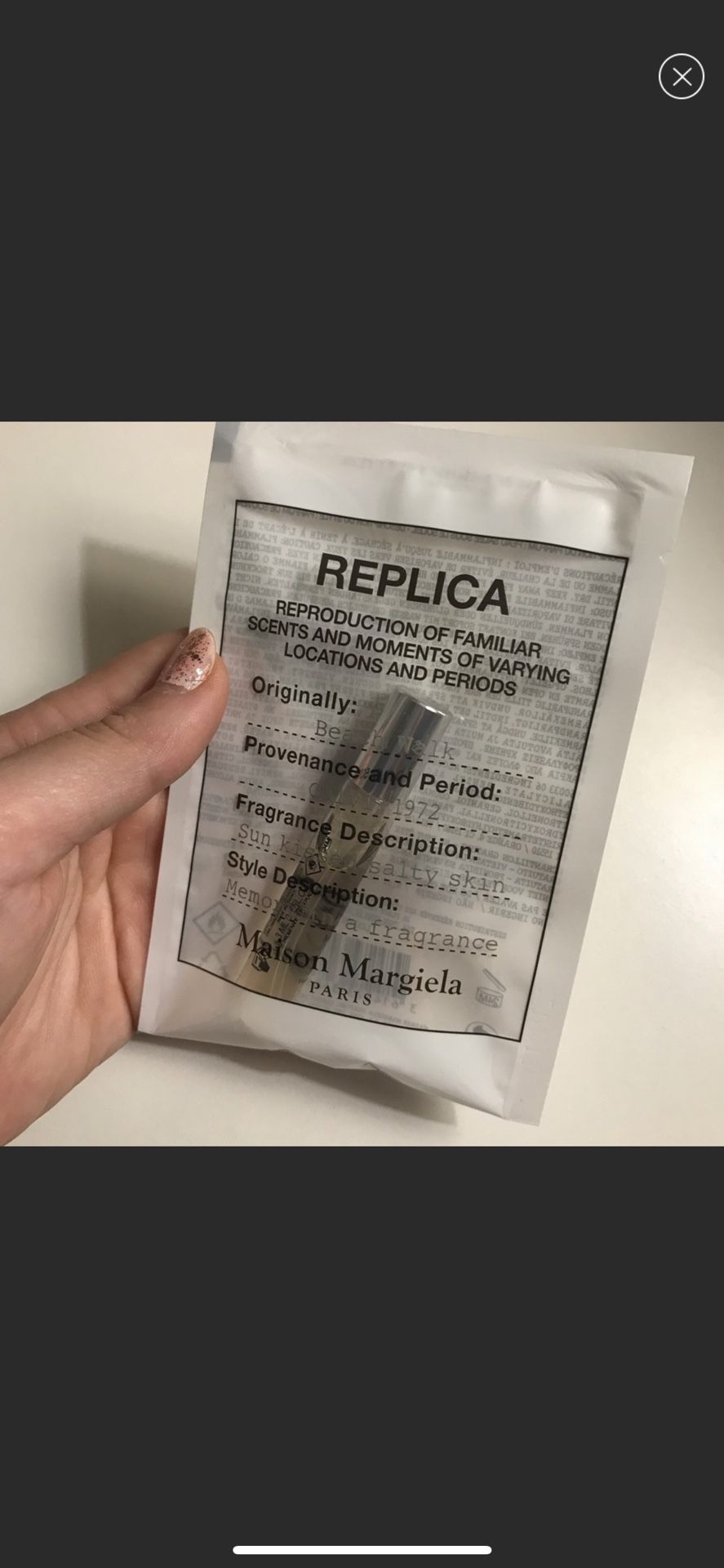 Maison margiela beach walk💕 sample 0.1oz/3ml new